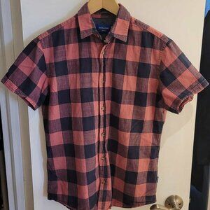Jack & Jones Men's Medium Short Sleeve Button Down Shirt